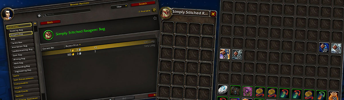 Dragonflight introduces a reagent bag slot, increased stack sizes and combined bags option