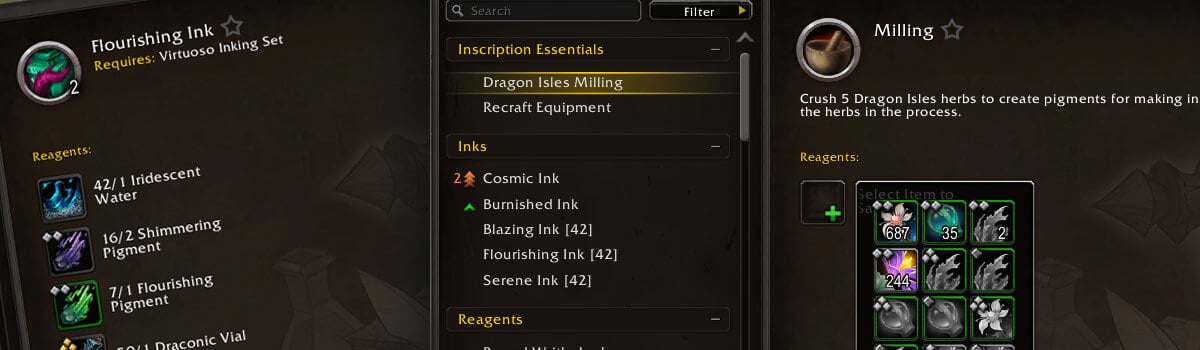 What Dragonflight Herbs do you need to Mill to get each Pigment?