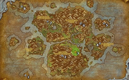 Talonlords' Perch Glyph Map