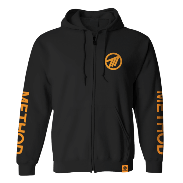 Method Orange Zip Hoodie Front