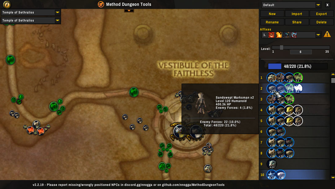 Method Mythic Plus dungeon planning tool