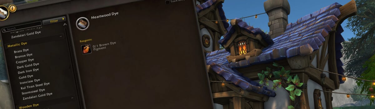 How to Craft and use Dyes in Player Housing