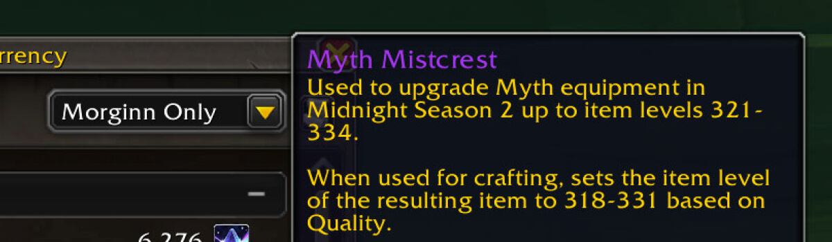 Mistcrests from Mythic+ Dungeons and Raid Bosses in WoW Midnight Season 2