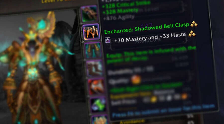 Belt Enchants are back with the Shadowed Belt Clasp in Patch 10.1