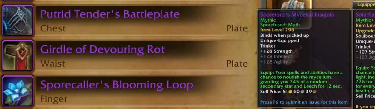 All Unique Effect Items from the Sporefall Raid in WoW Midnight