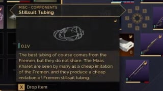 Where to find Sandtrout Leather and Stillsuit Tubing in Dune Awakening