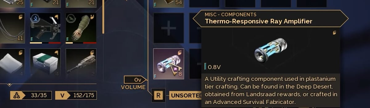 How to Get Thermo-Responsive Ray Amplifiers in Dune Awakening