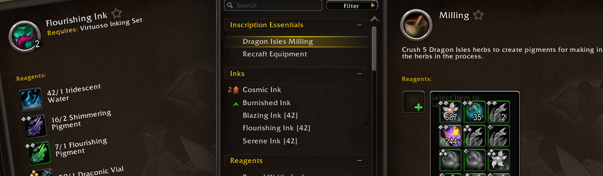 What Dragonflight Herbs do you need to Mill to get each Pigment?
