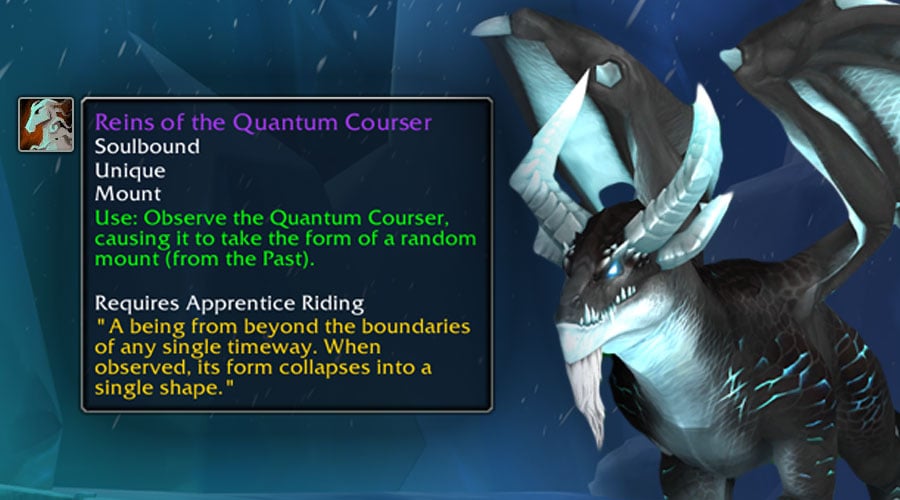 Reins of the Quantum Courser Mount Item in Patch 10.1.5