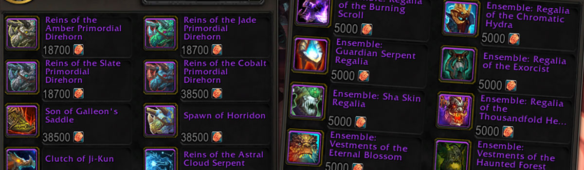 Minimum Bronze Requirements for all MoP Remix Rewards