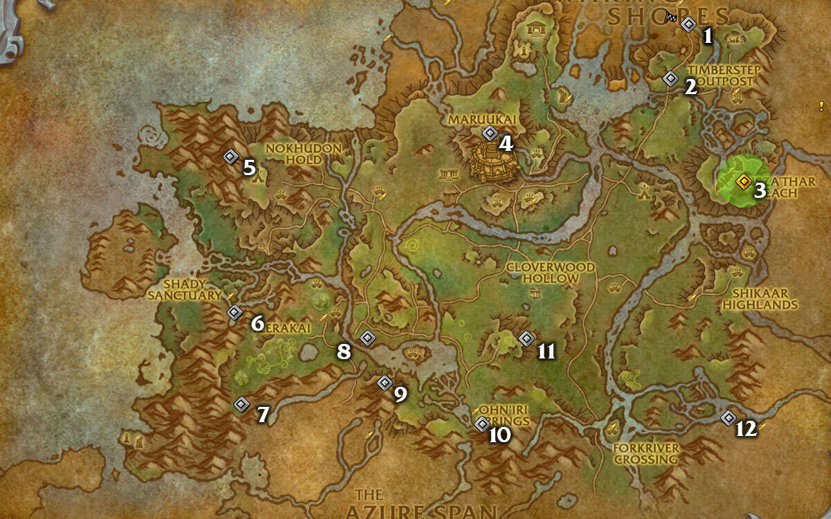 Dragonflight Dragon Riding Glyphs Location Guide