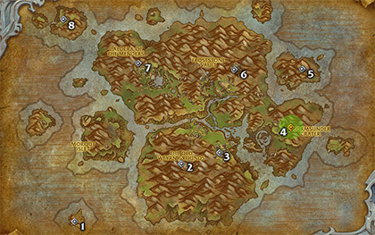 Stormsunder Mountain Glyph Map