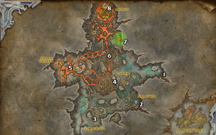 Slitherdrake Roost Glyph Map