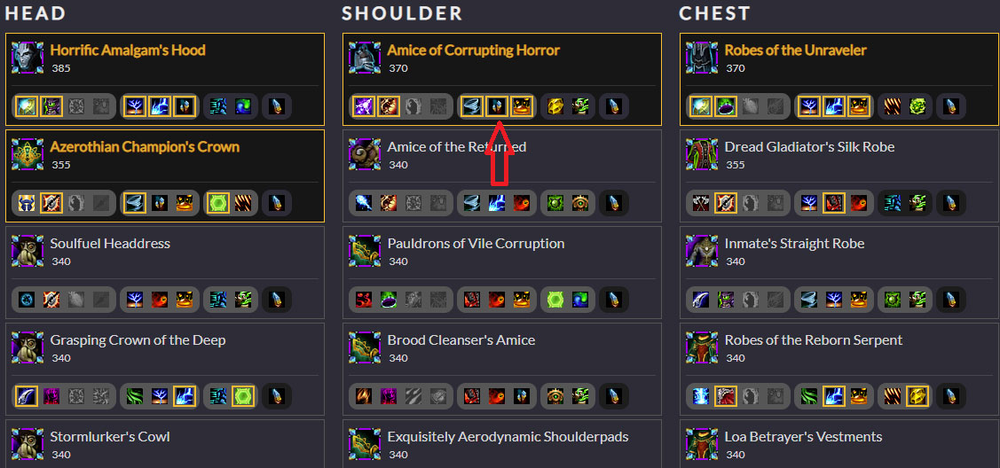 Raidbots Azerite Trait Picking