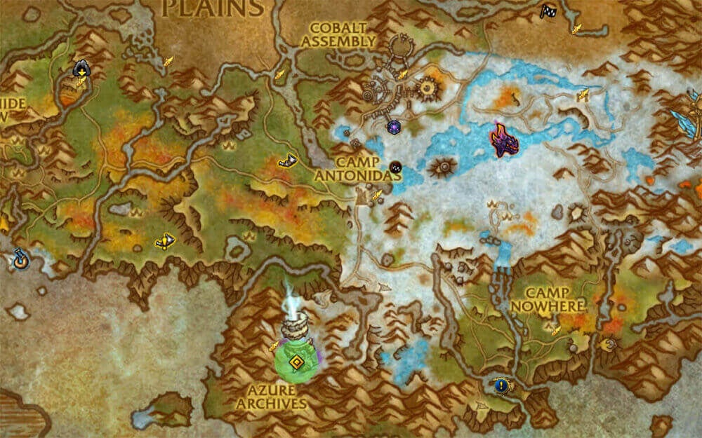 Azure Vault Location Map