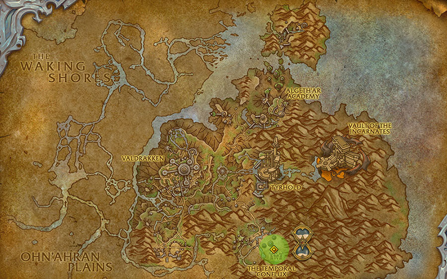 Dawn of the Infinite Location Map