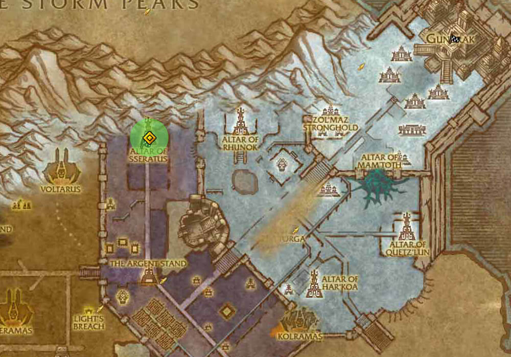 Zul'drak Zephyr Location Map