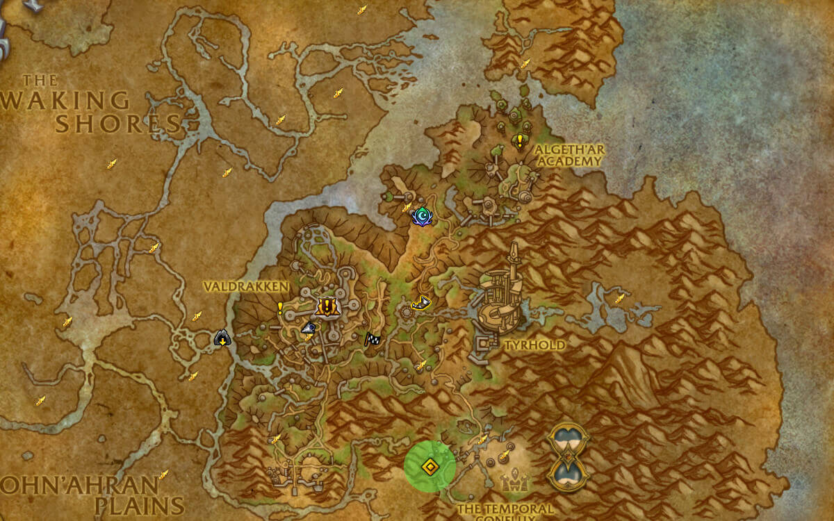 Eons Fringe Location Map