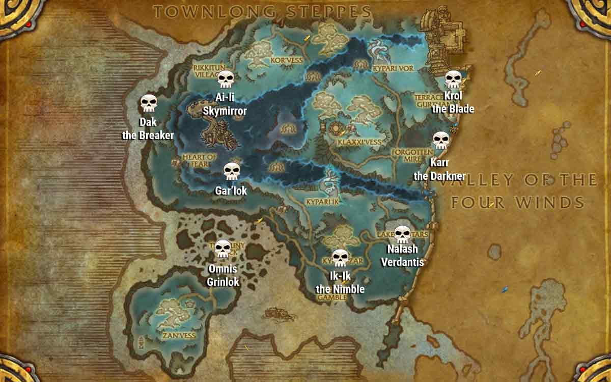 dread wastes rares location map