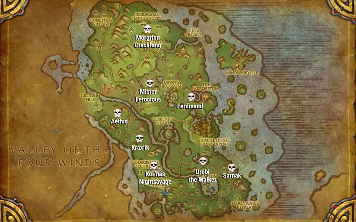 tour jade forest rares location map