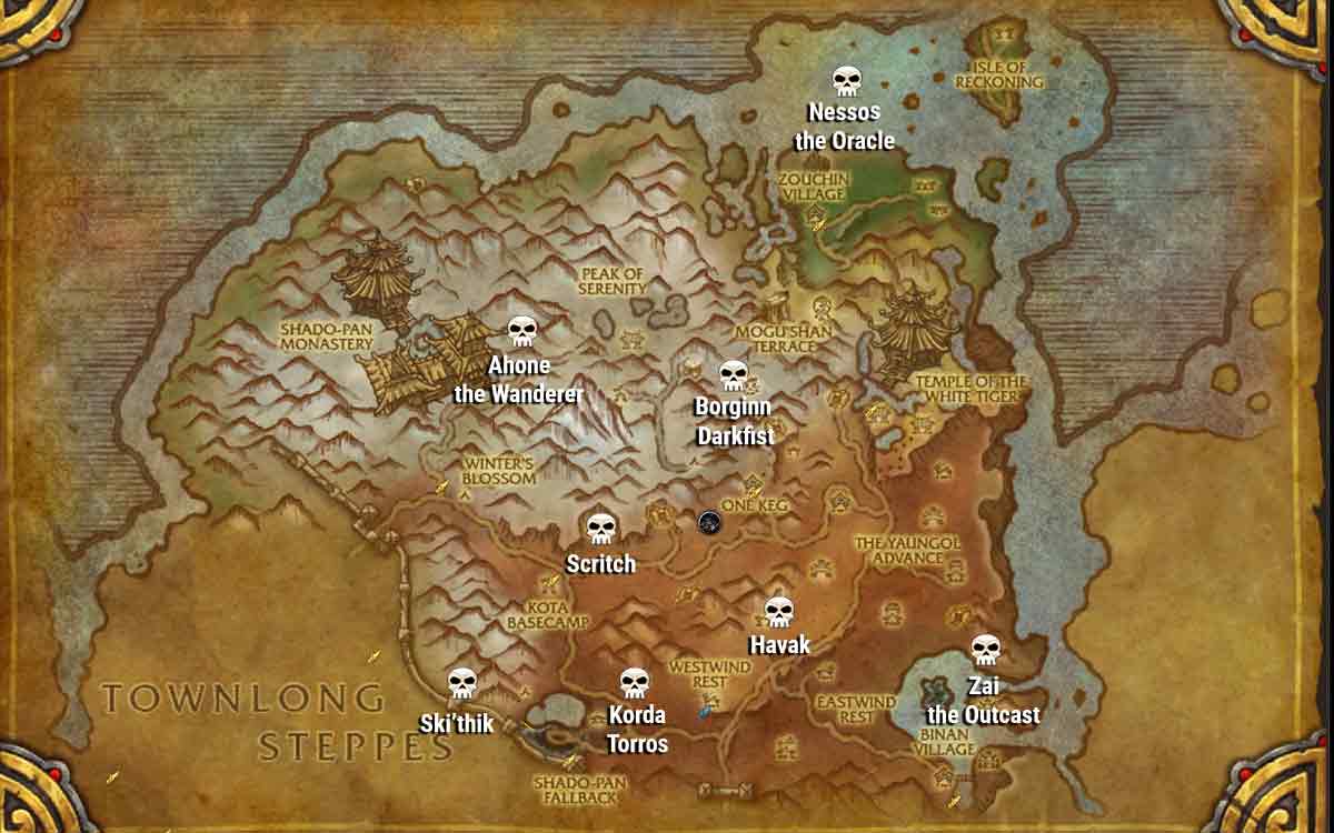 Kun-Lai Summit rares location map