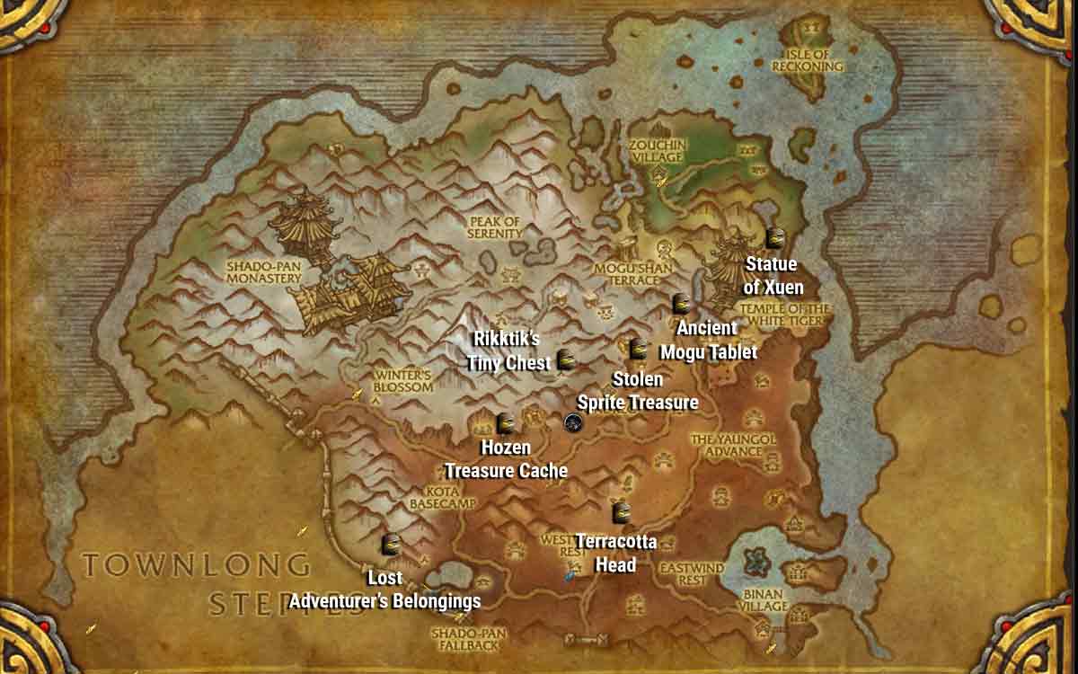 Kun-Lai Summit treasures map