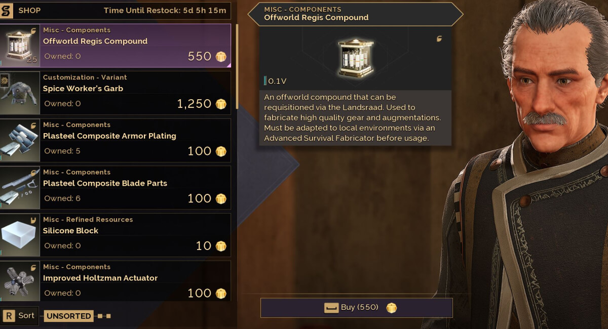 dune awakening augmentations offworld regis compound