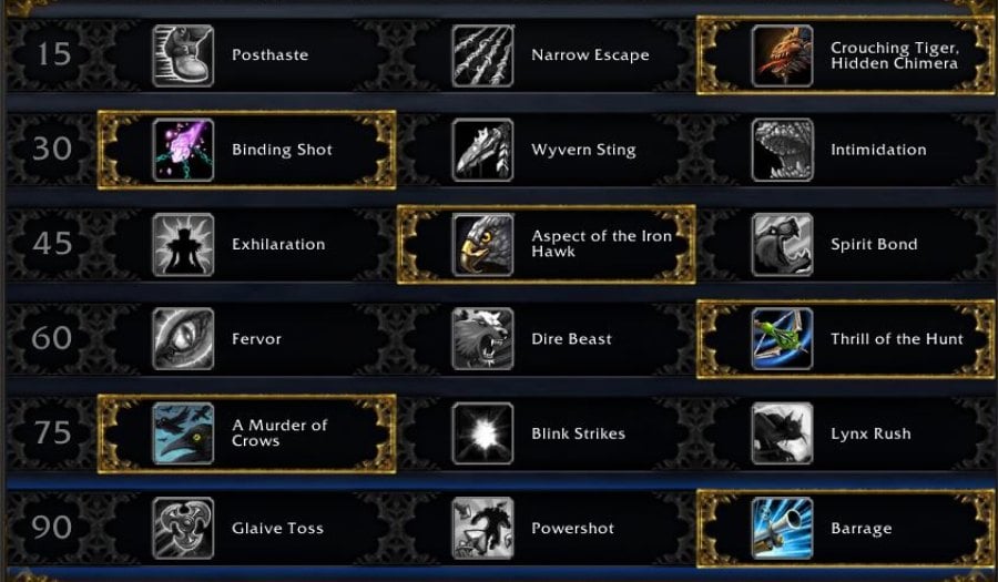 survival hunter talent donjon