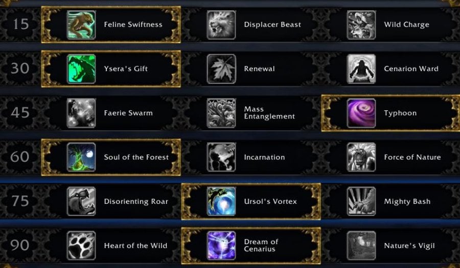 feral druid talent donjon raid