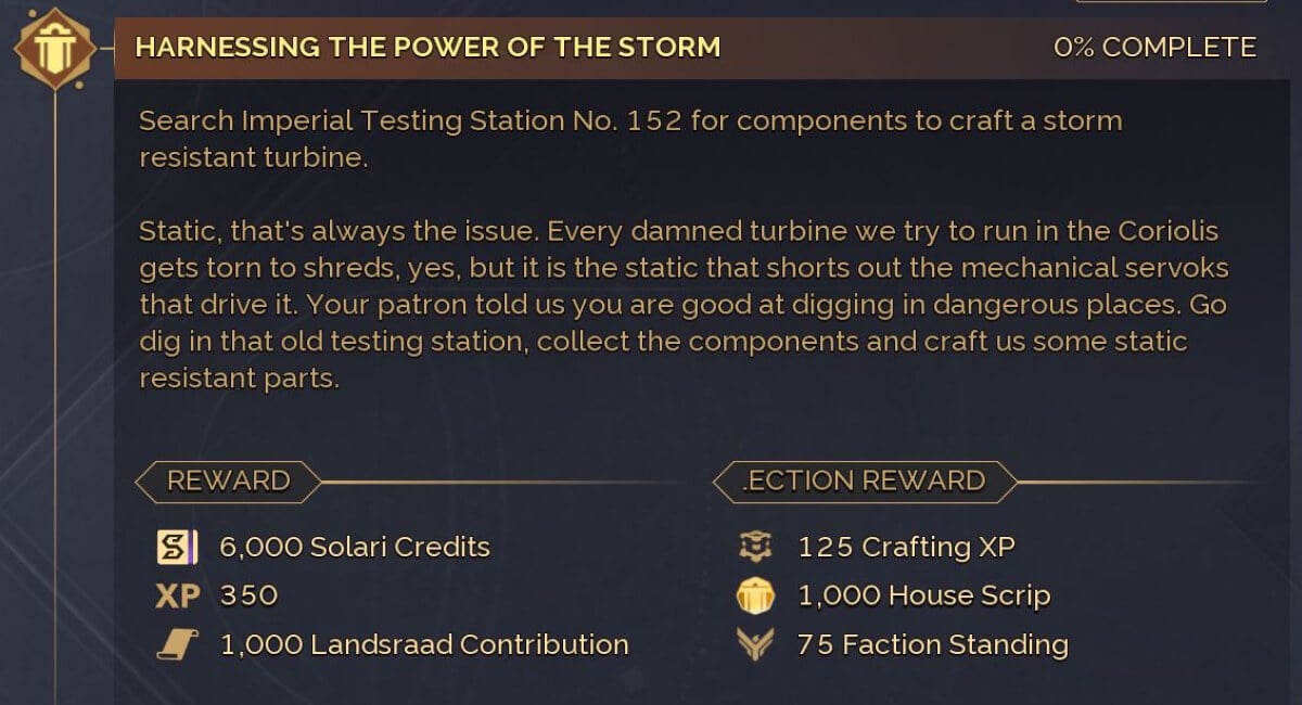 dune awakening house scrip landsraad mission reward