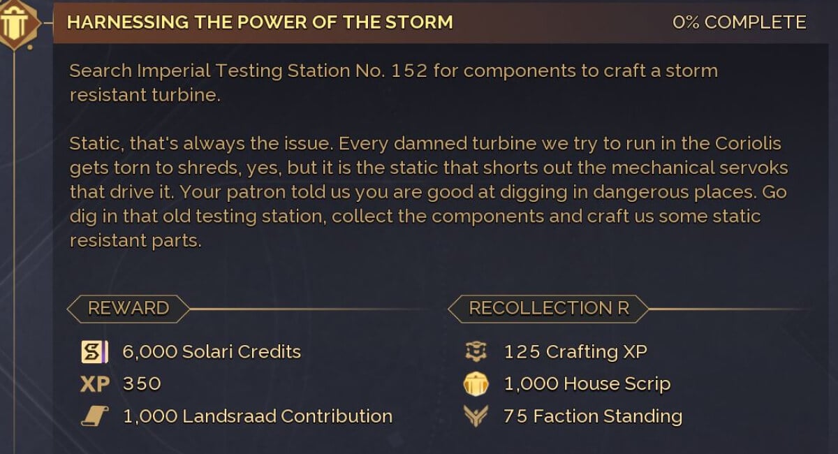 dune awakening specializations landsraad mission rewards