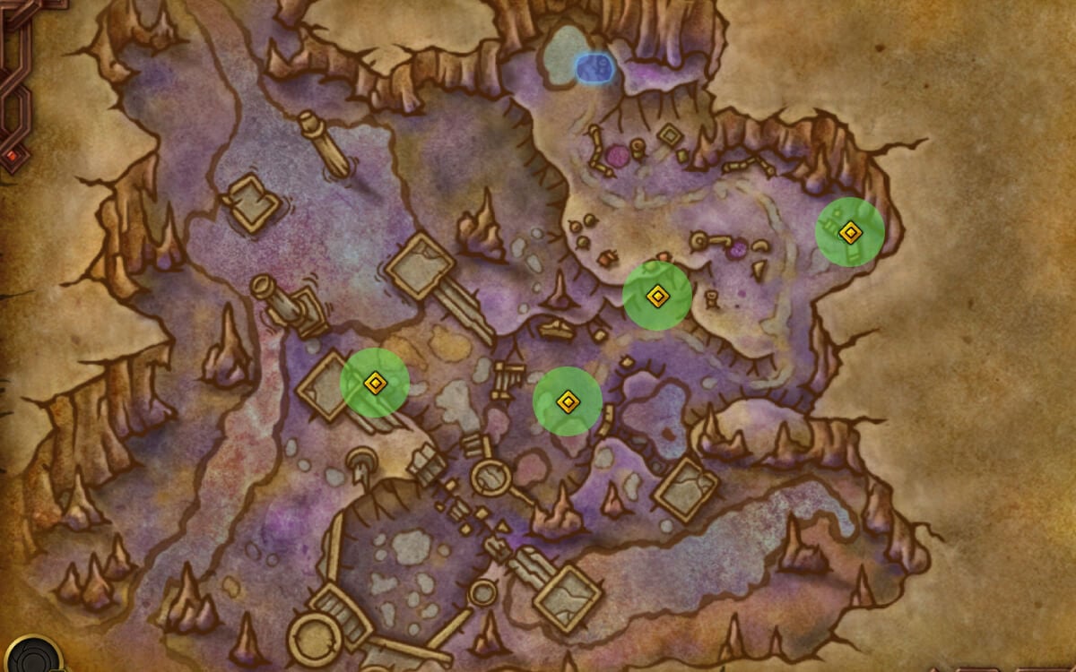 Excavation Site 9 Discoveries location map