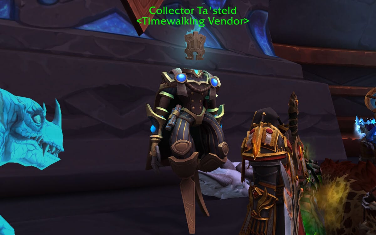 shadowlands timewalking vendor collector tasteld in oribos