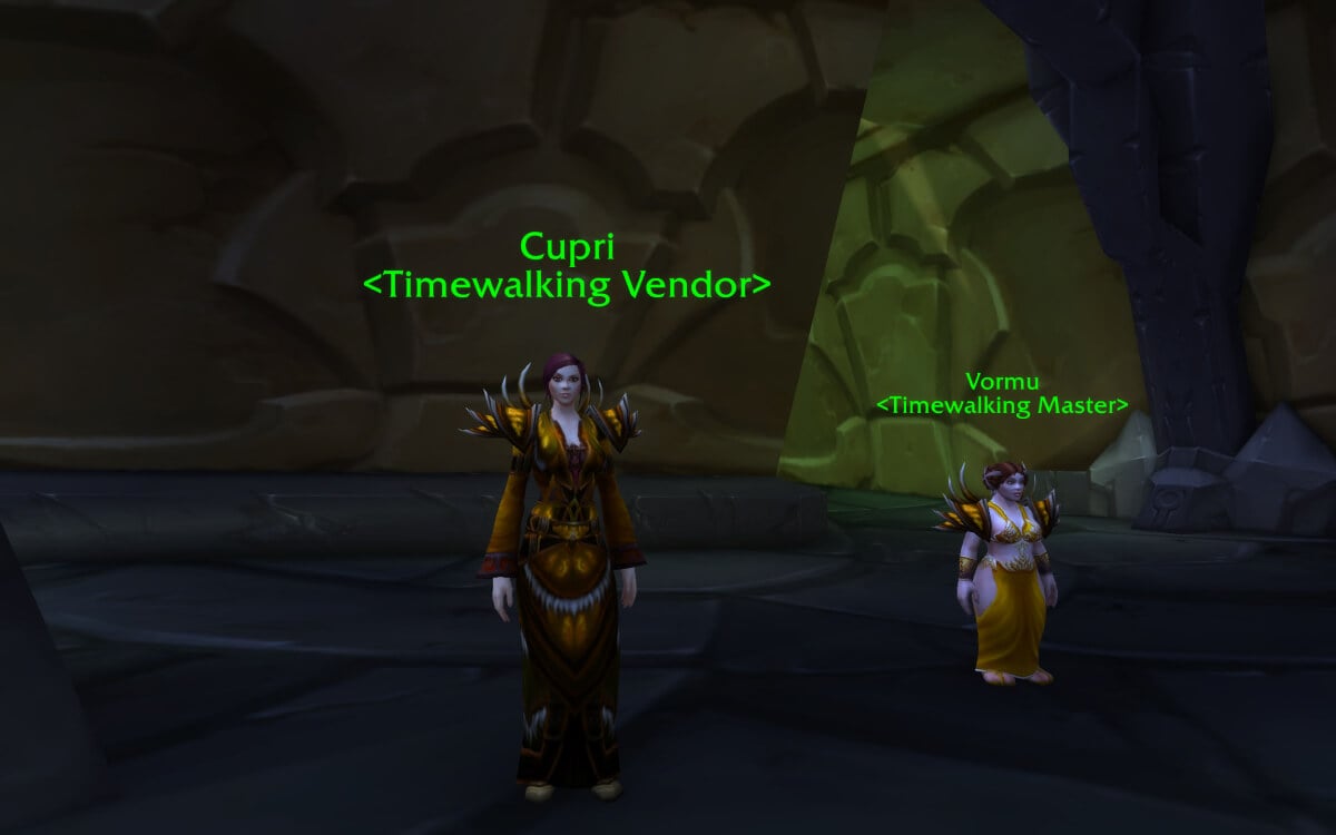 burning crusade timewalking vendor cupri in shattrath city