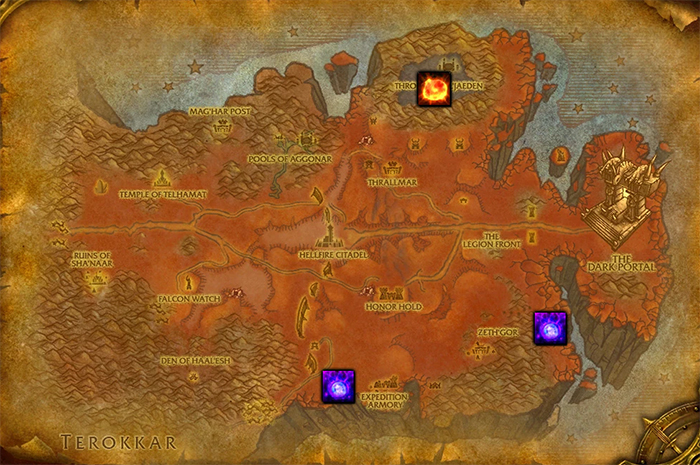 Hellfire Peninsula Primal Farm Spots TBC Classic
