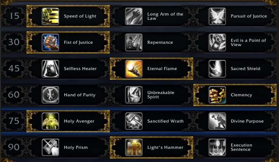 holy paladin talent raid dungeon