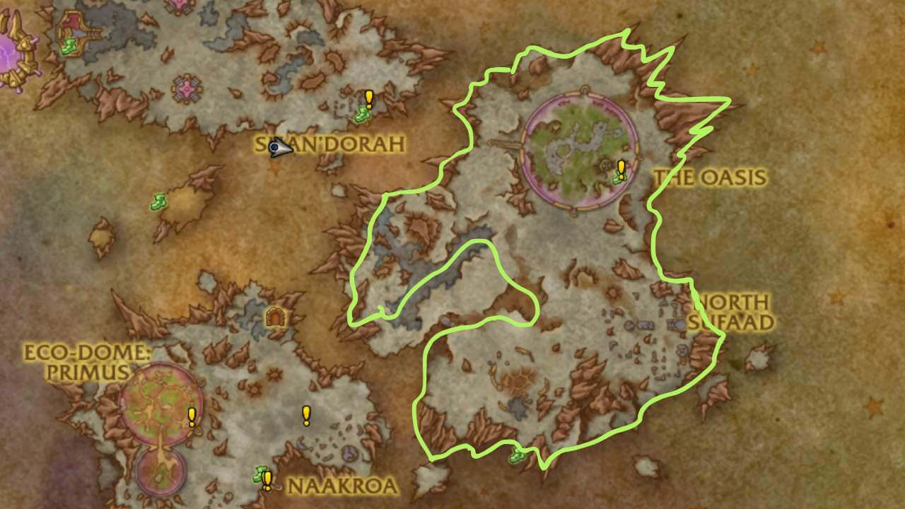 desolate talus farming route