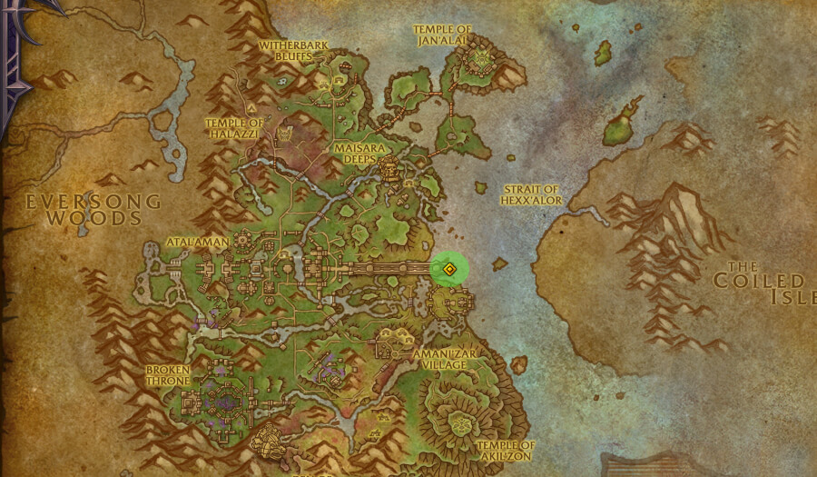 zulaman coiled isle flight map