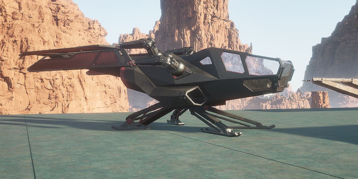 dune awakening vehicle swatch harkonnen flying.JPG