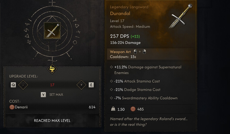 blood of dawnbreaker upgrade swords legendary