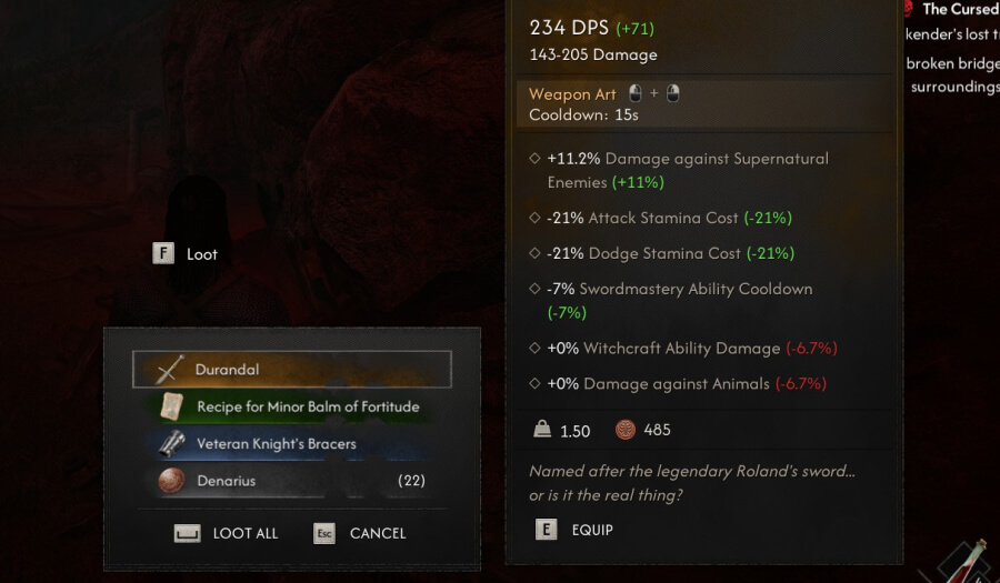 blood of dawnbreaker best early sword durandol