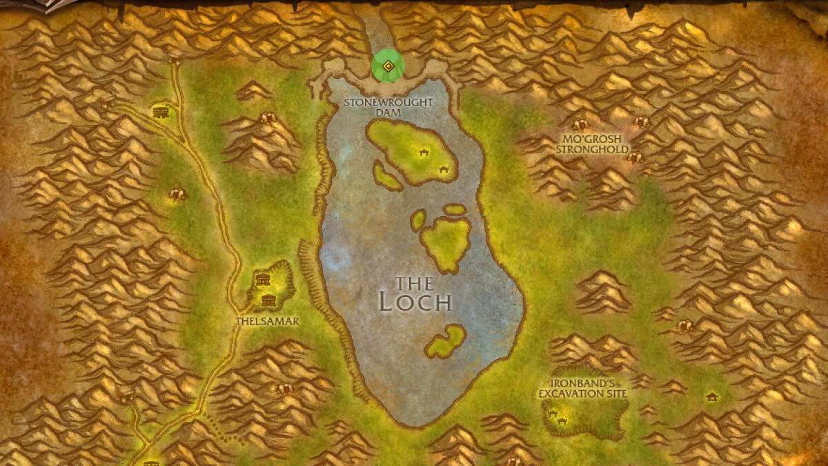 loch modan sleepy cozy bag location map
