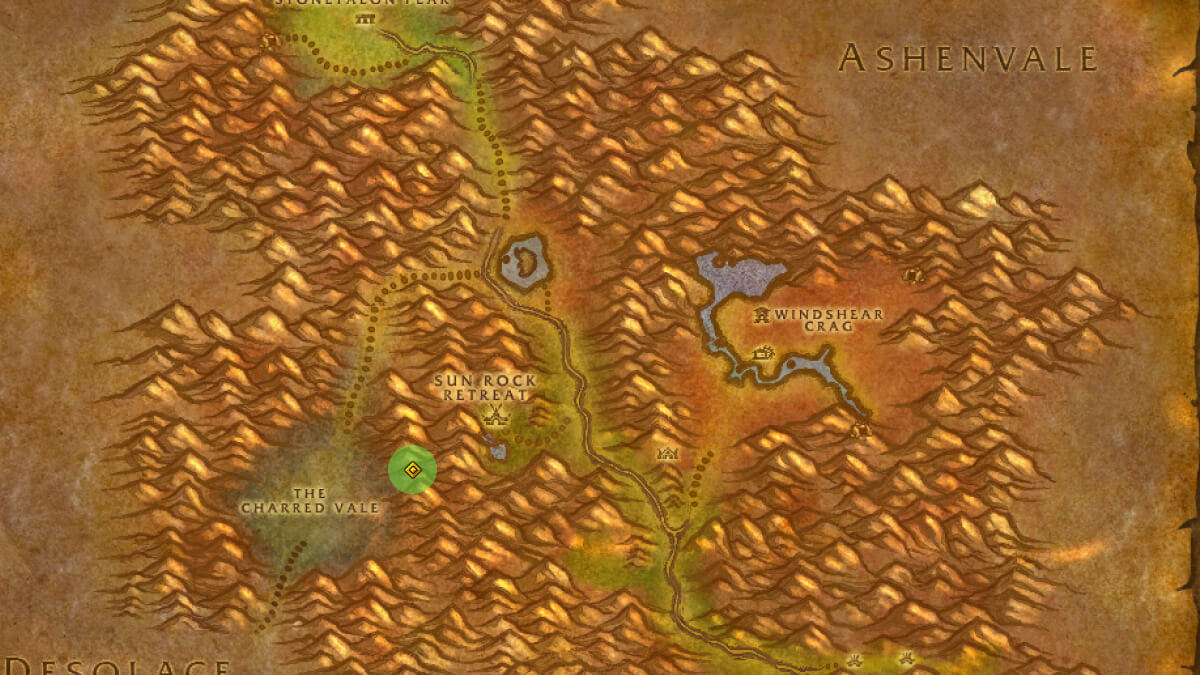 stonetalon sleepy cozy bag location 1 map