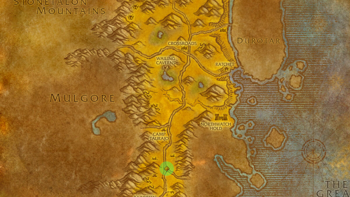 barrens sleepy cozy bag quest location map