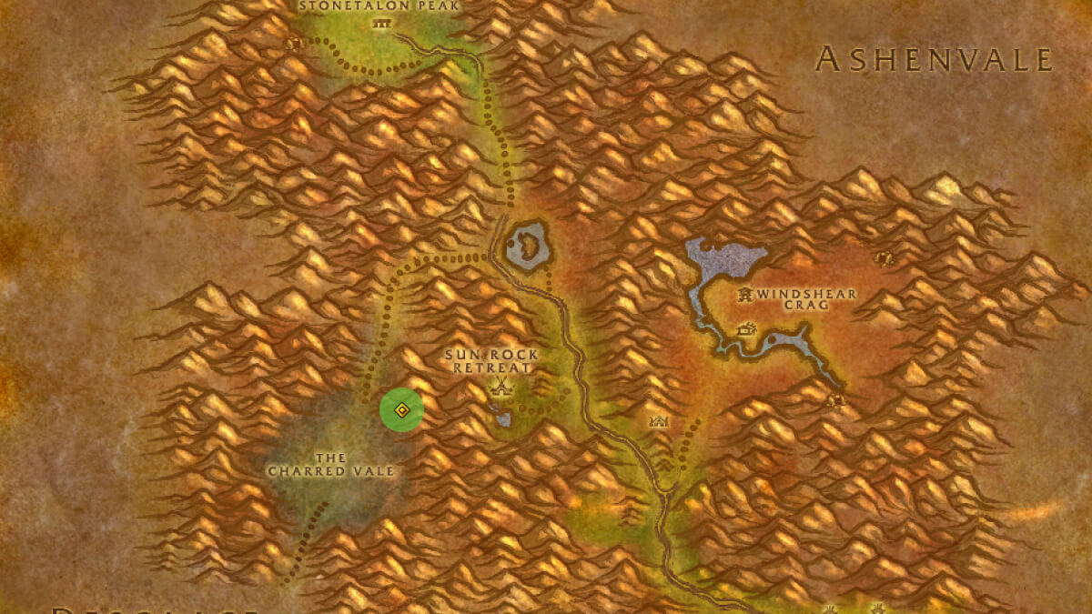 stonetalon sleepy cozy bag location 2 map