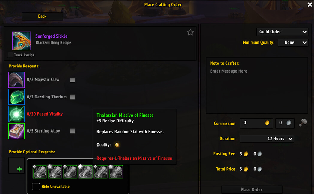 midnight missives crafting example