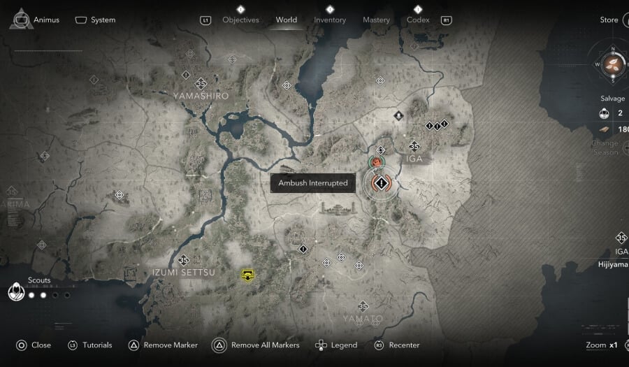 the ronin trophy location map