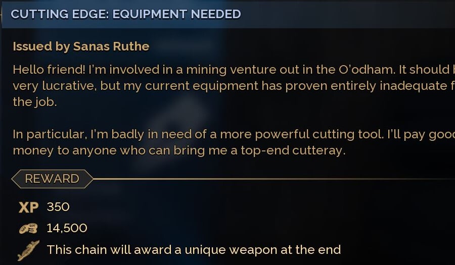 lasgun quest cutting edge