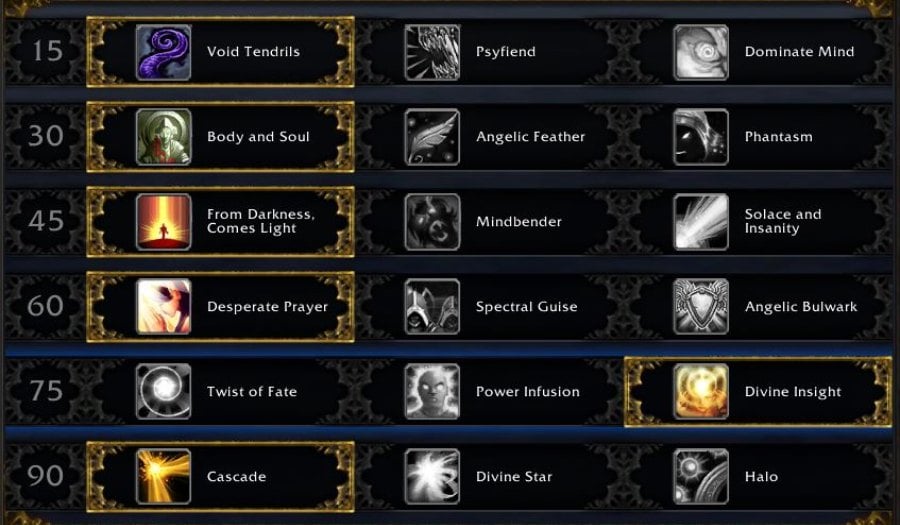 holy pries talent raid