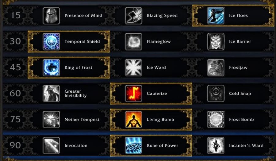 mage arcane talent raid